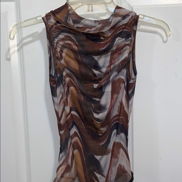 BRAND NEW brown mesh bodysuit - Picture 3 of 4